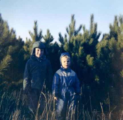 David (left) and Mark Hansen, probably 1959